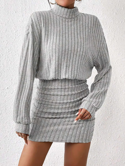 POWQUE Urban Style Women's Sweater Dress Hooded Knit - POWQUE URBAN STYLE
