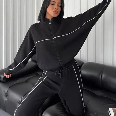 POWQUE URBAN STYLE Women's Urban Tracksuit Set - Trendy Cargo Design - POWQUE URBAN STYLE