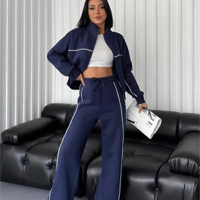 POWQUE URBAN STYLE Women's Urban Tracksuit Set - Trendy Cargo Design - POWQUE URBAN STYLE