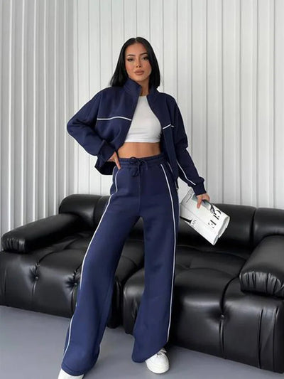 POWQUE URBAN STYLE Women's Urban Tracksuit Set - Trendy Cargo Design - POWQUE URBAN STYLE