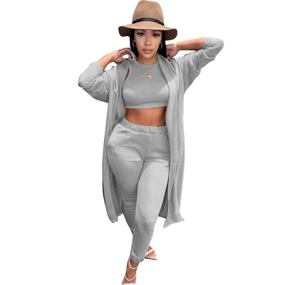 POWQUE URBAN STYLE Women's Winter Sweatsuit Set - 3 - Piece Cozy Tracksuit - POWQUE URBAN STYLE