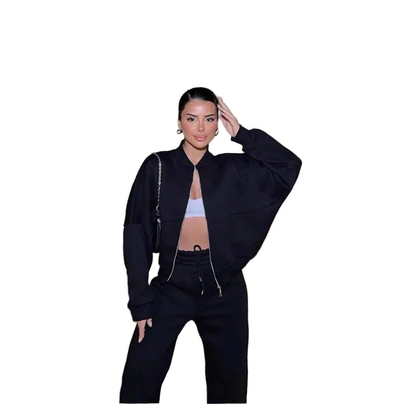 POWQUE Urban Vintage Women's Sweatsuit Set Hoodie - POWQUE URBAN STYLE