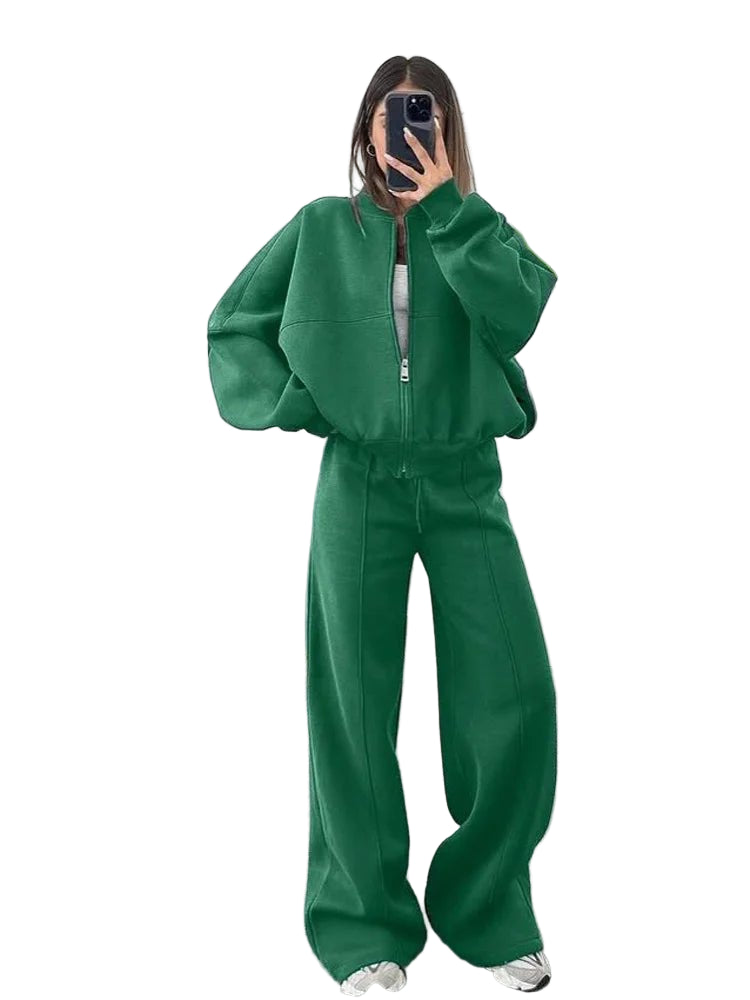 POWQUE Urban Vintage Women's Sweatsuit Set Hoodie - POWQUE URBAN STYLE