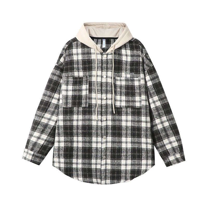 Retro Japanese Plaid Cardigan Jacket - POWQUE URBAN STYLE