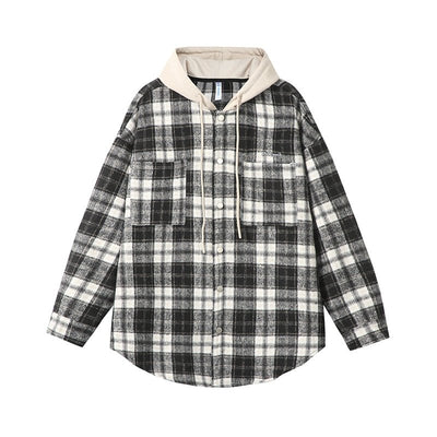 Retro Japanese Plaid Cardigan Jacket - POWQUE URBAN STYLE