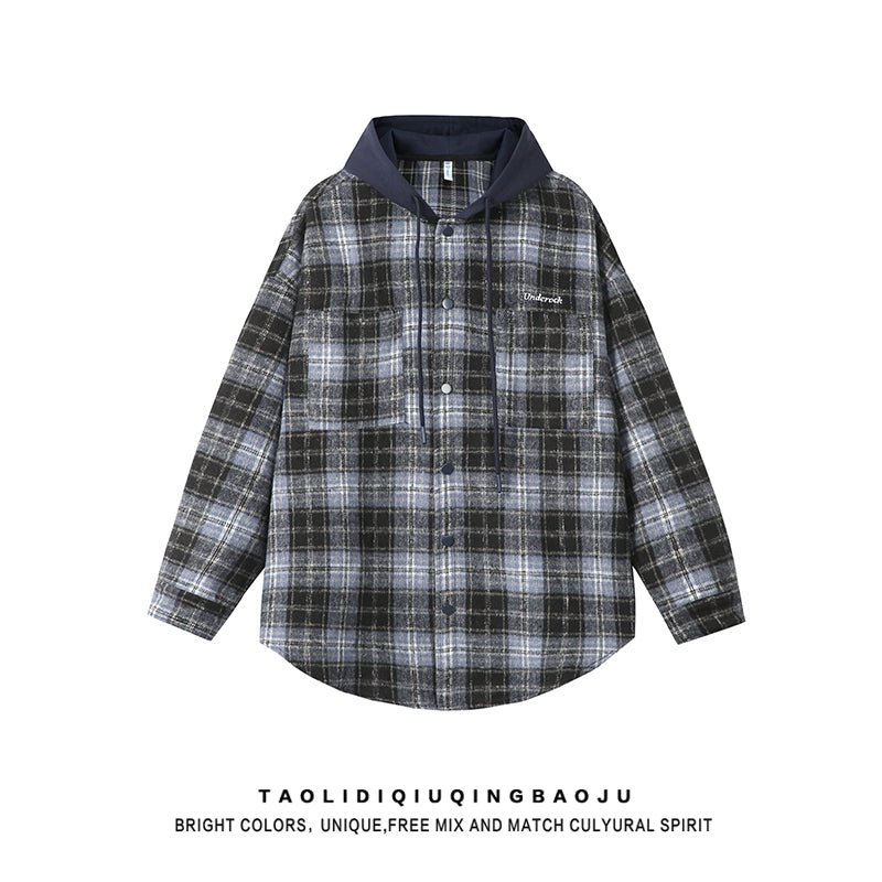 Retro Japanese Plaid Cardigan Jacket - POWQUE URBAN STYLE