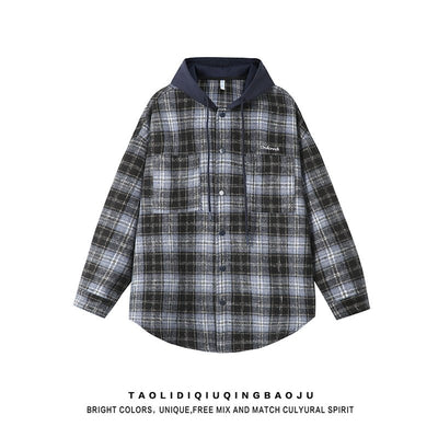 Retro Japanese Plaid Cardigan Jacket - POWQUE URBAN STYLE
