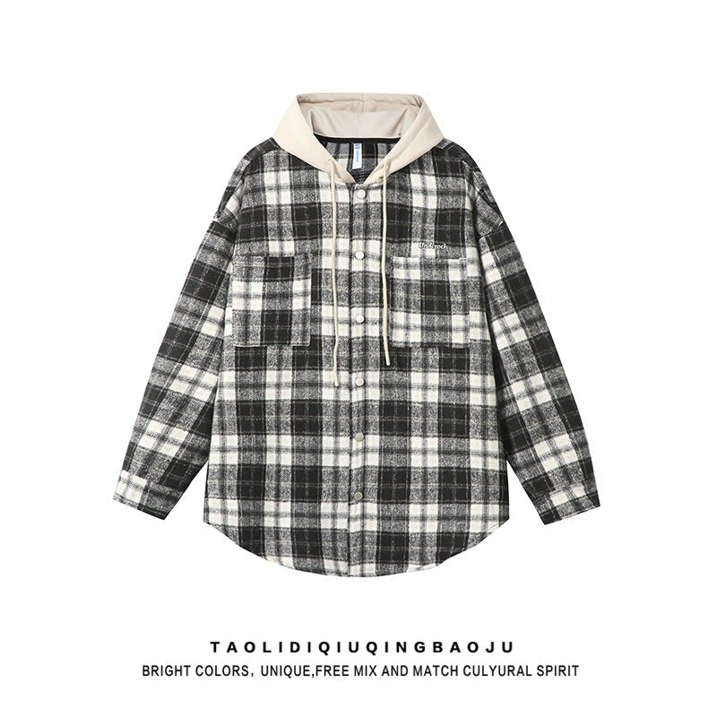 Retro Japanese Plaid Cardigan Jacket - POWQUE URBAN STYLE