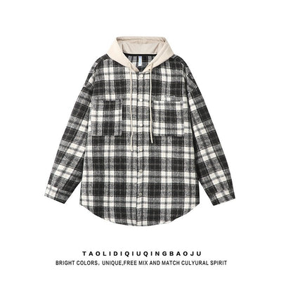 Retro Japanese Plaid Cardigan Jacket - POWQUE URBAN STYLE
