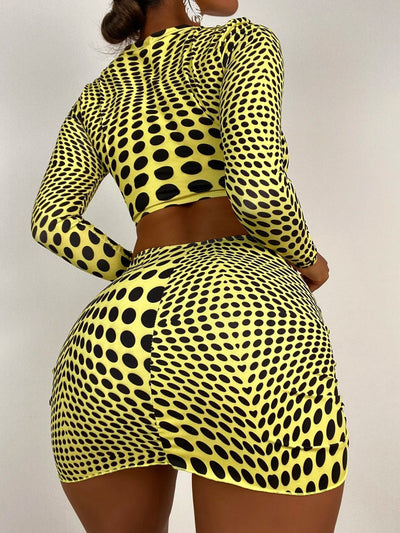 Trendy 3 - Piece Bikini Set with Stylish Skirt - POWQUE URBAN STYLE