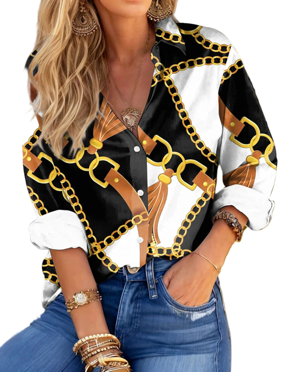 Trendy Oversized Leopard Print Shirt - POWQUE URBAN STYLE