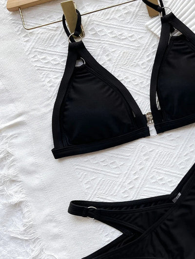 Vigoashely Hard Cuff High Cut Bikini Swimsuit - POWQUE URBAN STYLE