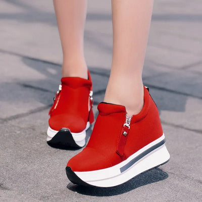 Women's Slip-On Wedge Sneakers for Comfort & Style - POWQUE URBAN STYLE