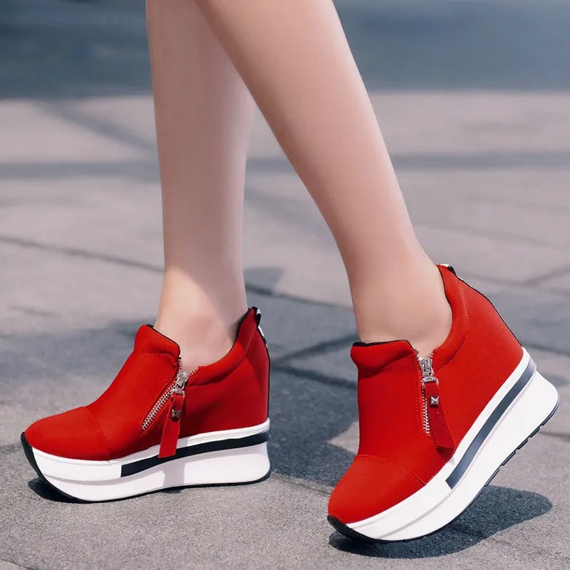 Women's Slip-On Wedge Sneakers for Comfort & Style - POWQUE URBAN STYLE