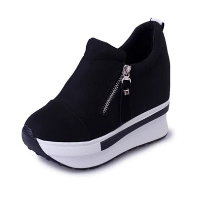 Women's Slip-On Wedge Sneakers for Comfort & Style - POWQUE URBAN STYLE