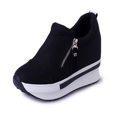 Women's Slip-On Wedge Sneakers for Comfort & Style - POWQUE URBAN STYLE