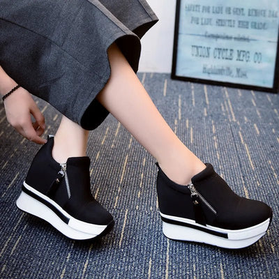 Women's Slip-On Wedge Sneakers for Comfort & Style - POWQUE URBAN STYLE