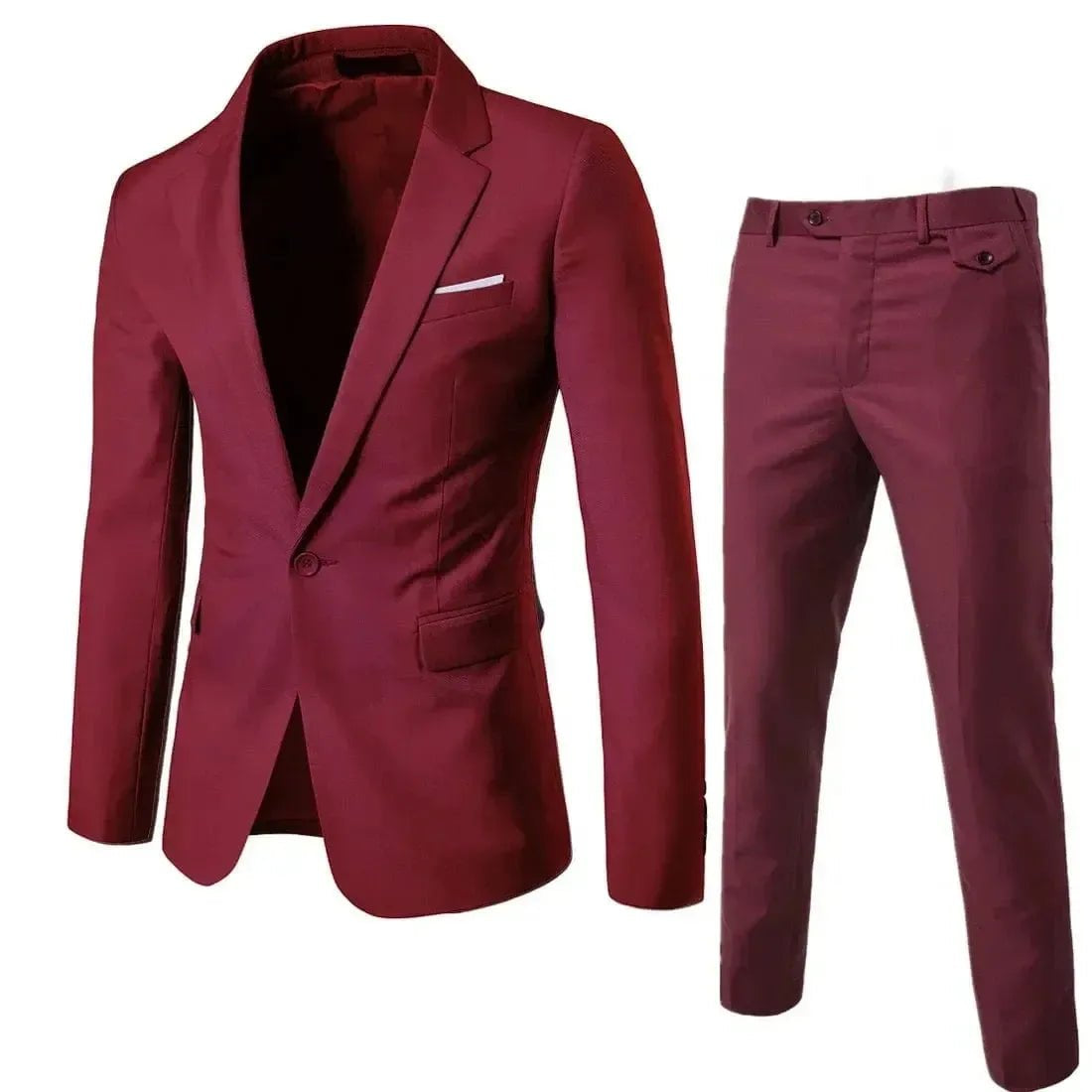 Men's Slim Fit Business Suit - 2 Piece Set - Powque urban style