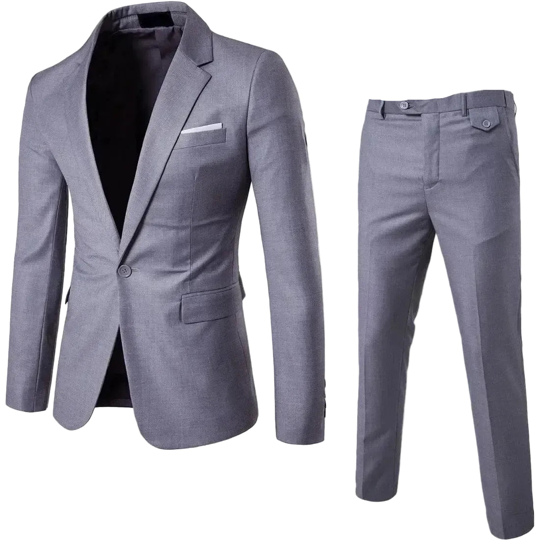 Men's Slim Fit Business Suit - 2 Piece Set - Powque urban style