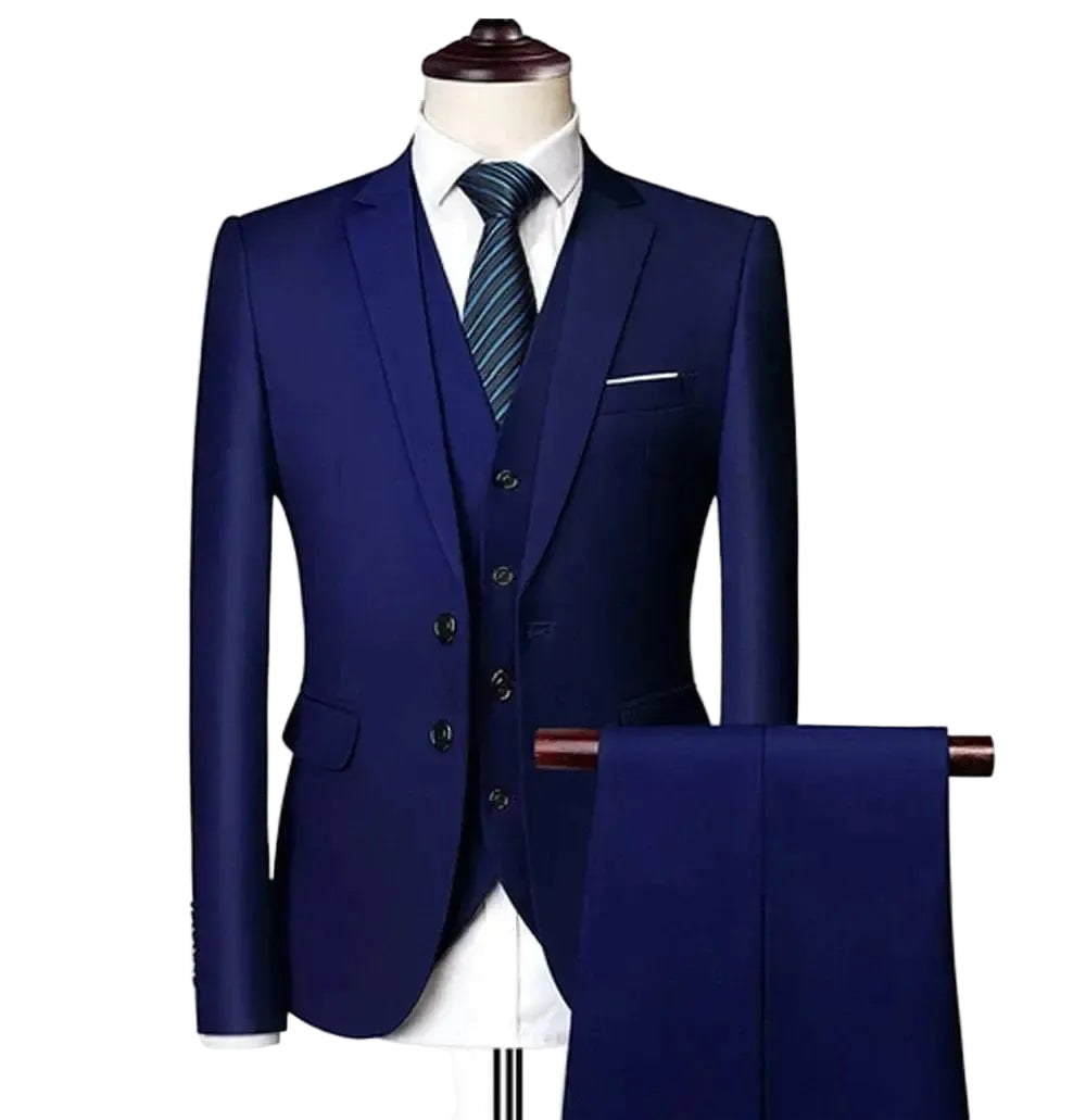 Men's Slim Fit Business Suit - 2 Piece Set - Powque urban style