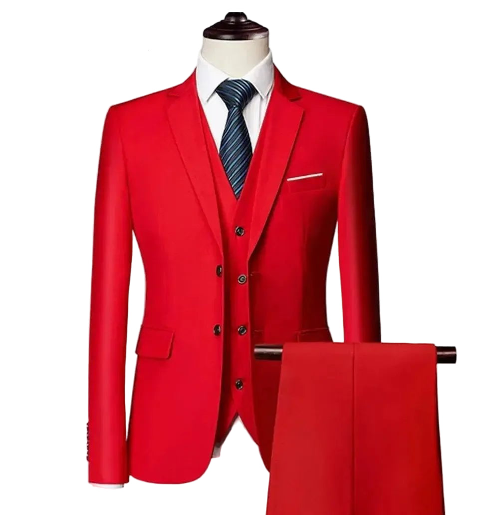 Men's Slim Fit Business Suit - 2 Piece Set - Powque urban style