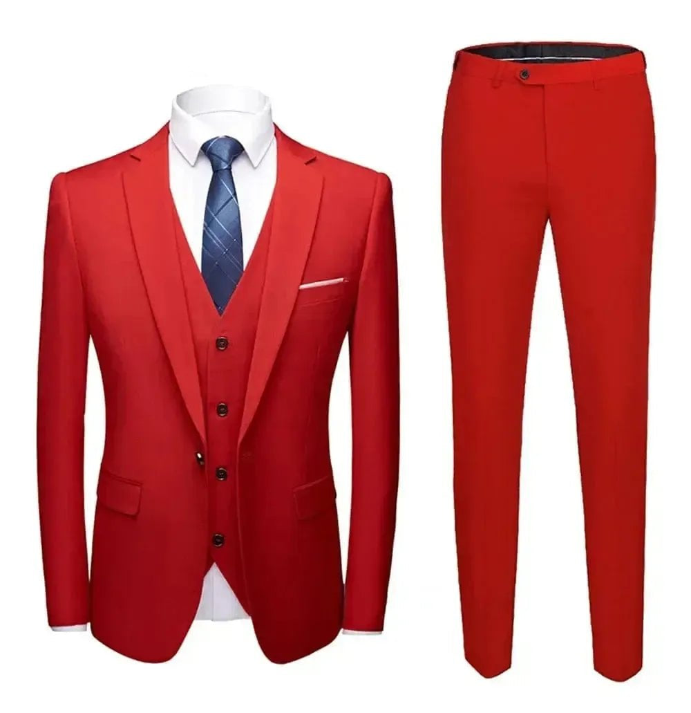 Men's Slim Fit Business Suit - 2 Piece Set - Powque urban style