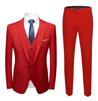 Men's Slim Fit Business Suit - 2 Piece Set - Powque urban style